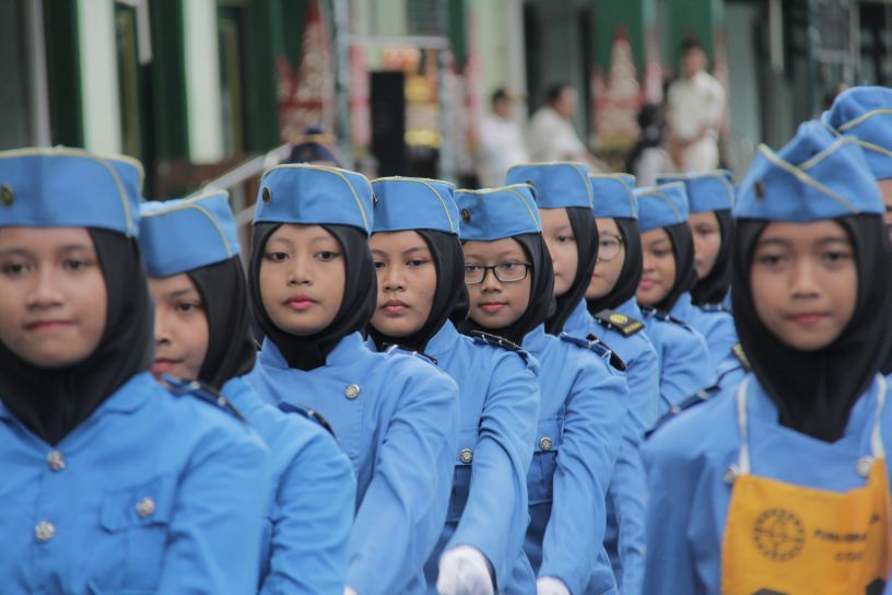 Peleton Inti Bagaskara mengikuti Lomba Baris-Berbaris Merah Putih